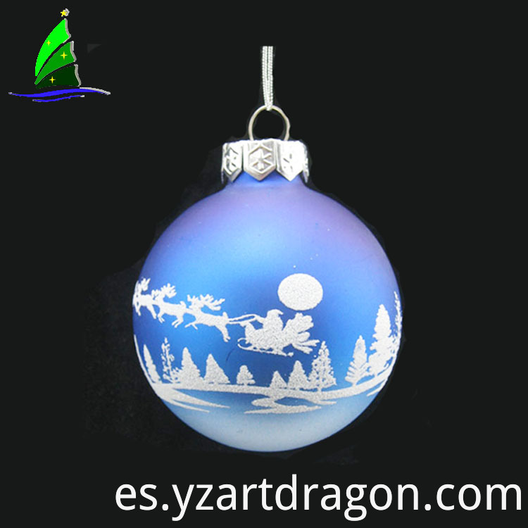 Productos promocionales Patrón personalizado DIY Árbol de Navidad Decoración Bolas de adorno colgante de vidrio